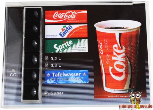 Minipom Druckpumpe inkl Anschlüsse Coca Cola 