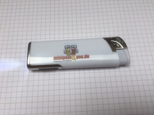Minipom4you Feuerzeug mit LED- Licht